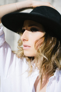 photoshoot whitney krutzfeldt, menswear inspired, white mens shirt, black hat, smokey eyes, the august diaries, photography